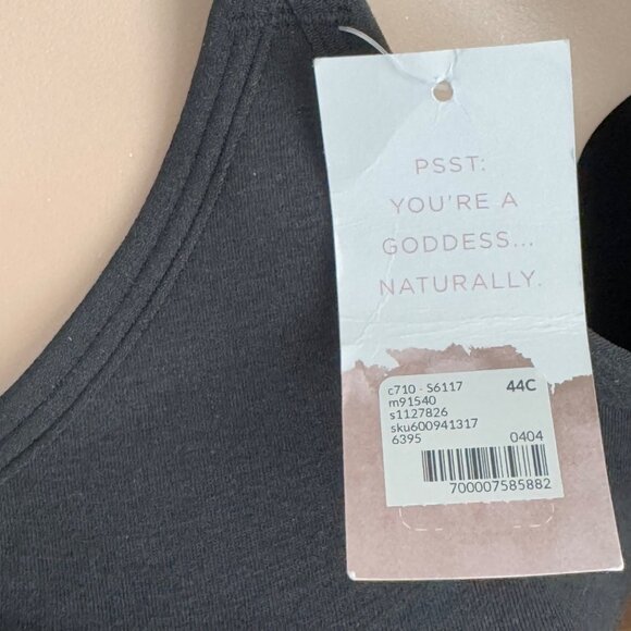 2 x CACIQUE Unlined Full Coverage No-Wire Black Bra The Cotton Collection 44C - Picture 3 of 16